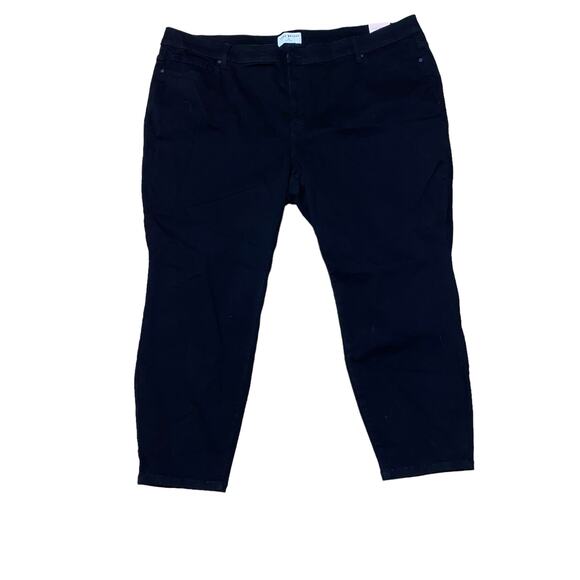 Lane Bryant Signature Fit Sateen Skinny Mid Rise Black Jeans Plus Size 28 NWT - Picture 3 of 16